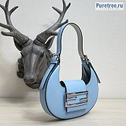 FENDI | Mini Cookie Bag Blue Leather - 22 x 17.5 x 4.5cm - 6