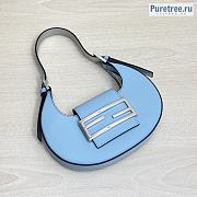 FENDI | Mini Cookie Bag Blue Leather - 22 x 17.5 x 4.5cm - 4