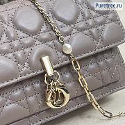 DIOR | Lady Chain Pouch Taupe Lambskin - 19.5 x 12.5 x 5cm - 3