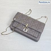 DIOR | Lady Chain Pouch Taupe Lambskin - 19.5 x 12.5 x 5cm - 2