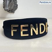 FENDI | Fendigraphy Small Black Suede Bag 8BR798 - 29cm - 5