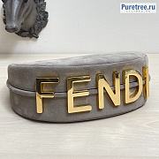 FENDI | Fendigraphy Small Grey Suede Bag 8BR798 - 29cm - 4