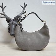 FENDI | Fendigraphy Small Grey Suede Bag 8BR798 - 29cm - 3