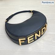 FENDI | Fendigraphy Small Black Leather Bag 8BR798 - 29cm - 5