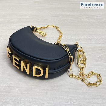 FENDI | Fendigraphy Nano Black Leather Bag 7AS089 - 16.5cm