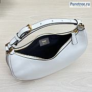 FENDI | Fendigraphy Small White Leather Bag 8BR798 - 29cm - 5