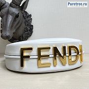 FENDI | Fendigraphy Small White Leather Bag 8BR798 - 29cm - 3