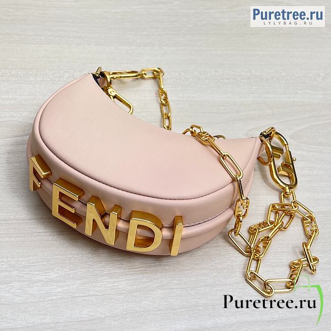 FENDI | Fendigraphy Nano Pink Leather Bag 7AS089 - 16.5cm - 1