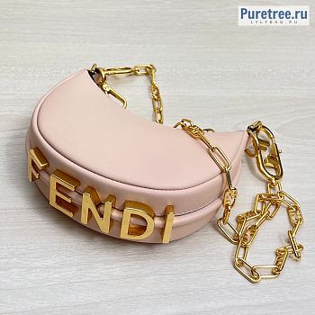 FENDI | Fendigraphy Nano Pink Leather Bag 7AS089 - 16.5cm