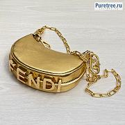 FENDI | Fendigraphy Gold Laminated Leather Bag 7AS089 - 16.5cm - 1