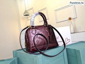 Louis Vuitton | Alma BB Wine Vernis Leather Bag M91678 - 25 x 19 x 11cm