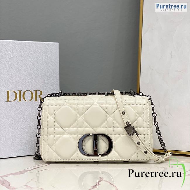 DIOR | Medium Caro Bag White Calfskin M9242 - 25 x 12 x 7cm - 1