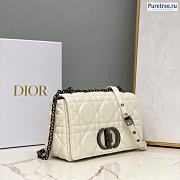 DIOR | Medium Caro Bag White Calfskin M9242 - 25 x 12 x 7cm - 5