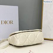 DIOR | Small Caro Bag White Calfskin M9242 - 20 x 12 x 7cm - 4