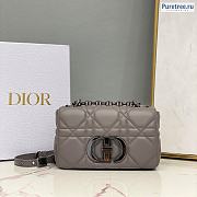 DIOR | Small Caro Bag Taupe Calfskin M9242 - 20 x 12 x 7cm - 1