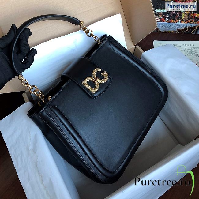 D&G | Handbag Black Smooth Leather - 28 x 23 x 12cm - 1
