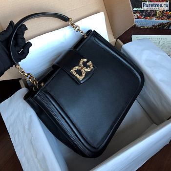D&G | Handbag Black Smooth Leather - 28 x 23 x 12cm