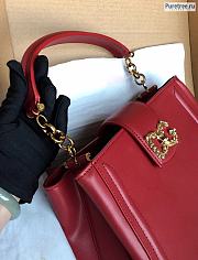 D&G | Handbag Red Smooth Leather - 28 x 23 x 12cm - 4