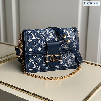 Louis Vuitton | Dauphine MM Blue Denim M59631 - 25 x 17 x 10.5cm