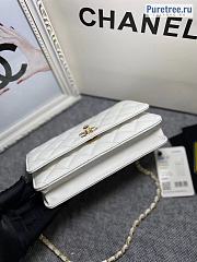 CHANEL | Wallet On Chain White Lambskin - 12.5 x 19 x 3.5cm - 6