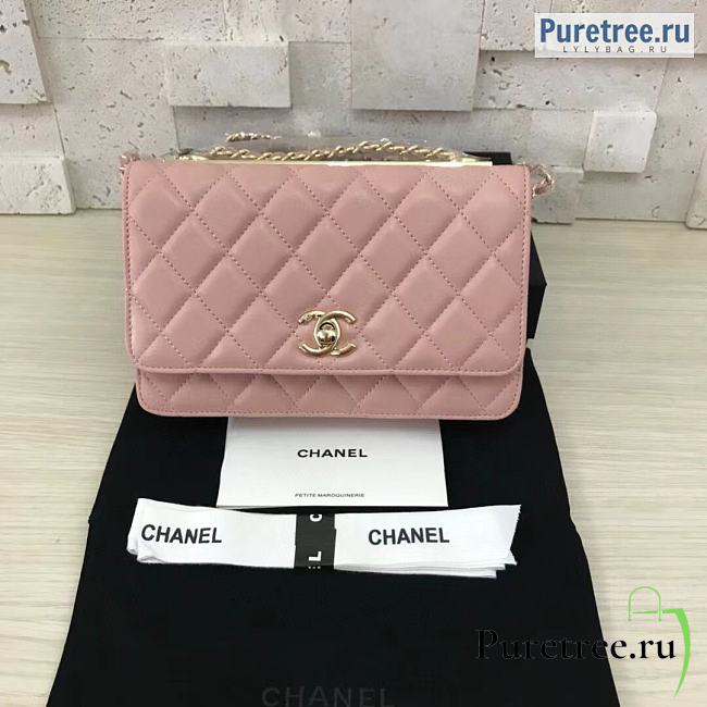 CHANEL | Wallet On Chain Pink Lambskin - 12.5 x 19 x 3.5cm - 1