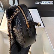 CHANEL | Heart Shape Bag Pre-Spring 2022 Black - 17 × 15 × 6 cm - 3