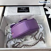 CHANEL | Heart Shape Bag Pre-Spring 2022 Purple - 17 × 15 × 6 cm - 6