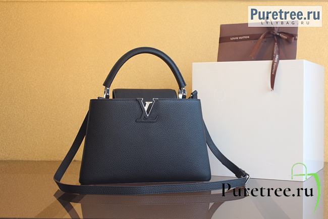 Louis Vuitton | Capucines MM Black Taurillon Leather Silver Metal M42259 - 31.5 x 20 x 11cm - 1