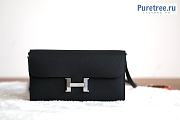 HERMES | Constance Wallet Silver Black Epsom Leather - 20.5 x 13 x 2cm - 1