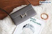HERMES | Constance Wallet Silver Grey Epsom Leather - 20.5 x 13 x 2cm - 4