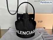 BALENCIAGA | Bucket Bag In Black Nylon - 21 x 18 x 15cm - 1