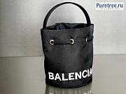 BALENCIAGA | Bucket Bag In Black Nylon - 21 x 18 x 15cm - 3