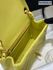 CHANEL | Mini Flap Bag Yellow Lambskin - 17 x 13.5 x 8cm - 6