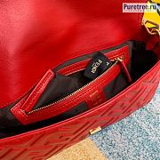FENDI | Baguette Red Leather Bag - 27 x 15 x 6 cm - 5