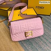 FENDI | Baguette Pink Leather Bag - 27 x 15 x 6 cm - 1