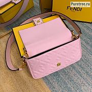 FENDI | Baguette Pink Leather Bag - 27 x 15 x 6 cm - 4