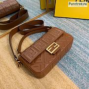 FENDI | Baguette Brown Leather Bag - 27 x 15 x 6 cm - 5