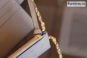 Louis Vuitton | Félicie Pochette Taupe Leather M68697 - 21 x 12 x 3cm - 4