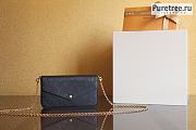 Louis Vuitton | Félicie Pochette Black Leather M64064 - 21 x 12 x 3cm - 1
