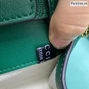 GUCCI | Small Top Handle Green Leather Bag With Bamboo - 18.5cm - 5