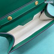 GUCCI | Small Top Handle Green Leather Bag With Bamboo - 18.5cm - 3