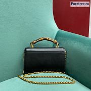 GUCCI | Small Top Handle Black Leather Bag With Bamboo - 18.5cm - 2