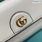 GUCCI | Small Top Handle White Leather Bag With Bamboo - 18.5cm - 2