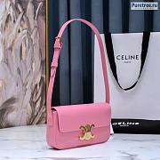 CELINE | Triomphe Shoulder Bag In Pink Calfskin - 20 x 10 x 4cm - 4