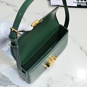 CELINE | Triomphe Shoulder Bag In Green Calfskin - 20 x 10 x 4cm - 5