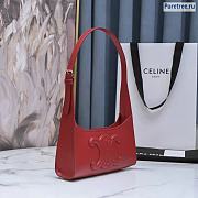 CELINE | Shoulder Bag Cuir Triomphe Red Calfskin - 24 x 5 x 13cm - 4