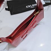 CELINE | Shoulder Bag Cuir Triomphe Red Calfskin - 24 x 5 x 13cm - 5