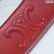 CELINE | Shoulder Bag Cuir Triomphe Red Calfskin - 24 x 5 x 13cm - 6