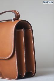 HERMÈS | Constance 18 Brown Tadelakt Leather With Silver Hardware - 5