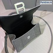BALENCIAGA | Hourglass XS Handbag Glitter Material In Grey - 19 x 8 x 21cm - 5